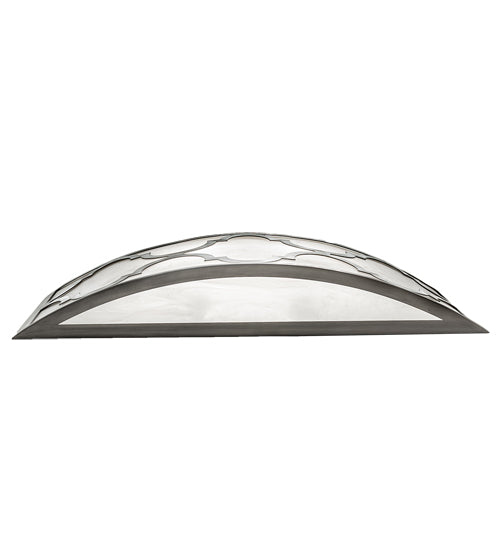 Meyda Lighting Cardiff 28" 2-Light Brushed Nickel Wall Sconce With White Angelwing Idalight Shade