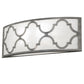 Meyda Lighting Cardiff 28" 2-Light Brushed Nickel Wall Sconce With White Angelwing Idalight Shade