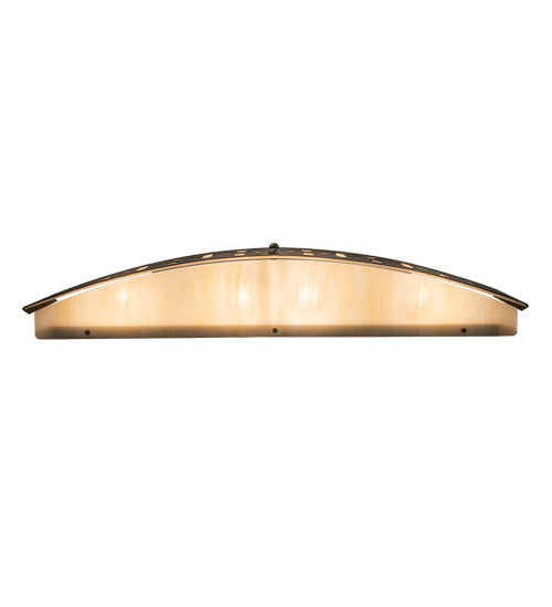 Meyda Lighting Cardiff 28" 4-Light Golden Bronze Wall Sconce With Beige Sahara Taupe Idalight Shade