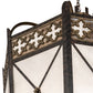 Meyda Lighting Cardiff 42" 8-Light Umber Patina & Antique Distressed Gold Pendant Light With Vintage & Gold Shade Glass