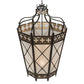 Meyda Lighting Cardiff 42" 8-Light Umber Patina & Antique Distressed Gold Pendant Light With Vintage & Gold Shade Glass