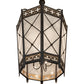 Meyda Lighting Cardiff 42" 8-Light Umber Patina & Antique Distressed Gold Pendant Light With Vintage & Gold Shade Glass