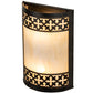 Meyda Lighting Cardiff 8" 2-Light Golden Bronze Wall Sconce With Beige Sahara Taupe Idalight Shade