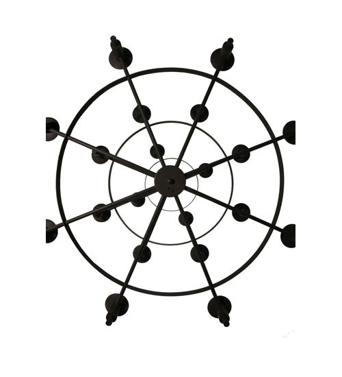 Meyda Lighting Carella 60" 20-Light 3-Tier Dark Roast Chandelier With Amber Faux Candlelight