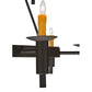 Meyda Lighting Carella 60" 20-Light 3-Tier Dark Roast Chandelier With Amber Faux Candlelight