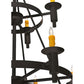 Meyda Lighting Carella 60" 20-Light 3-Tier Dark Roast Chandelier With Amber Faux Candlelight