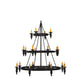 Meyda Lighting Carella 60" 20-Light 3-Tier Dark Roast Chandelier With Amber Faux Candlelight