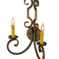 Meyda Lighting Carlo 13" 2-Light French Bronze Wall Sconce With Amber Faux Candlelight