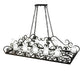 Meyda Lighting Carlotta 254701 66" 14-Light Smoke Island Chandelier With Whitestone Idalight Shade