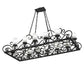 Meyda Lighting Carlotta 254701 66" 14-Light Smoke Island Chandelier With Whitestone Idalight Shade