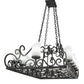 Meyda Lighting Carlotta 254701 66" 14-Light Smoke Island Chandelier With Whitestone Idalight Shade