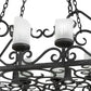 Meyda Lighting Carlotta 254701 66" 14-Light Smoke Island Chandelier With Whitestone Idalight Shade