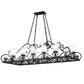 Meyda Lighting Carlotta 254701 66" 14-Light Smoke Island Chandelier With Whitestone Idalight Shade