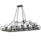 Meyda Lighting Carlotta 66" 14-Light Smoke Island Chandelier With Whitestone Idalight Shade Glass