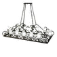 Meyda Lighting Carlotta 66" 14-Light Smoke Island Chandelier With Whitestone Idalight Shade Glass