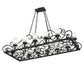 Meyda Lighting Carlotta 66" 14-Light Smoke Island Chandelier With Whitestone Idalight Shade Glass