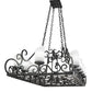 Meyda Lighting Carlotta 66" 14-Light Smoke Island Chandelier With Whitestone Idalight Shade Glass