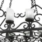 Meyda Lighting Carlotta 66" 14-Light Smoke Island Chandelier With Whitestone Idalight Shade Glass
