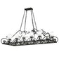 Meyda Lighting Carlotta 66" 14-Light Smoke Island Chandelier With Whitestone Idalight Shade Glass