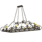 Meyda Lighting Carlotta 66" 16-Light Timeless Bronze Chandelier With Amber Faux Candlelight