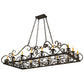 Meyda Lighting Carlotta 66" 16-Light Timeless Bronze Chandelier With Amber Faux Candlelight