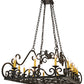 Meyda Lighting Carlotta 66" 16-Light Timeless Bronze Chandelier With Amber Faux Candlelight