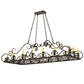 Meyda Lighting Carlotta 66" 16-Light Timeless Bronze Chandelier With Amber Faux Candlelight