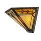 Meyda Lighting Carlsbad Mission 16" 2-Light Antique Bronze Wall Sconce With Multi-Colored Shade Glass