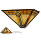 Meyda Lighting Carlsbad Mission 16" 2-Light Antique Bronze Wall Sconce With Multi-Colored Shade Glass
