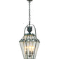 Meyda Lighting Carnaby 18" 3-Light Craftsman Verdigris Pendant Light With Clear Shade Glass