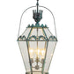 Meyda Lighting Carnaby 18" 3-Light Craftsman Verdigris Pendant Light With Clear Shade Glass