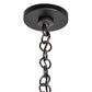 Meyda Lighting Carnaby 26" 3-Light Solar Black Pendant Light With Clear Shade Glass