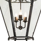 Meyda Lighting Carnaby 26" 3-Light Solar Black Pendant Light With Clear Shade Glass