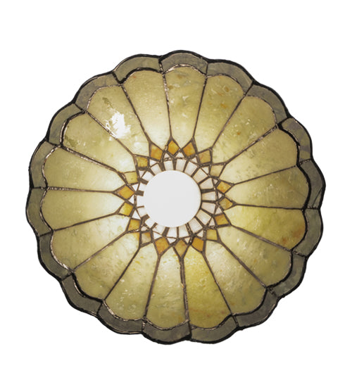 Meyda Lighting Carousel 12" Mahogany Bronze Pendant Light With Multi-Colored Jadestone Shade