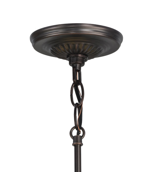 Meyda Lighting Carousel 12" Mahogany Bronze Pendant Light With Multi-Colored Jadestone Shade