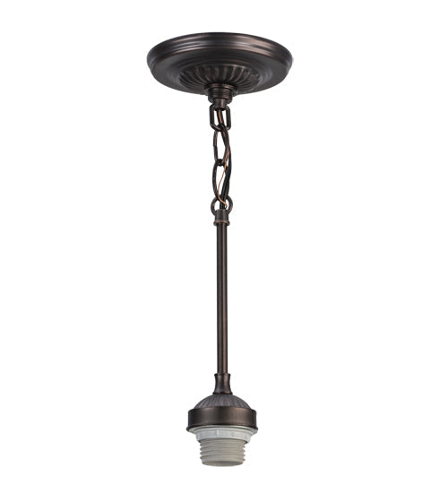 Meyda Lighting Carousel 12" Mahogany Bronze Pendant Light With Multi-Colored Jadestone Shade