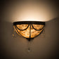 Meyda Lighting Carousel 15" Timeless Bronze Wall Sconce With Brown Hand Painted Idalight Shade