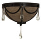 Meyda Lighting Carousel 15" Timeless Bronze Wall Sconce With Brown Hand Painted Idalight Shade