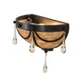 Meyda Lighting Carousel 15" Timeless Bronze Wall Sconce With Brown Hand Painted Idalight Shade