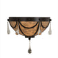 Meyda Lighting Carousel 15" Timeless Bronze Wall Sconce With Brown Hand Painted Idalight Shade