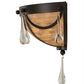 Meyda Lighting Carousel 15" Timeless Bronze Wall Sconce With Brown Hand Painted Idalight Shade