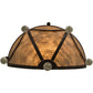 Meyda Lighting Carousel 15" Timeless Bronze Wall Sconce With Brown Hand Painted Idalight Shade
