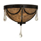 Meyda Lighting Carousel 15" Timeless Bronze Wall Sconce With Brown Hand Painted Idalight Shade