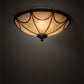 Meyda Lighting Carousel 16" 3-Light Golden Bronze Flush Mount Light With Beige Sahara Taupe Idalight Shade