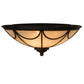 Meyda Lighting Carousel 16" 3-Light Golden Bronze Flush Mount Light With Beige Sahara Taupe Idalight Shade