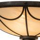 Meyda Lighting Carousel 16" 3-Light Golden Bronze Flush Mount Light With Beige Sahara Taupe Idalight Shade