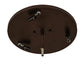 Meyda Lighting Carousel 16" 3-Light Mahogany Bronze Flush Mount Light With Botticino Idalight Shade