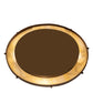 Meyda Lighting Carousel 16" 3-Light Mahogany Bronze Flush Mount Light With Botticino Idalight Shade