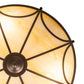 Meyda Lighting Carousel 16" 3-Light Mahogany Bronze Flush Mount Light With Botticino Idalight Shade