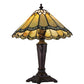 Meyda Lighting Carousel 16" Mahogany Bronze Accent Table Lamp With Multi-Colored Jadestone Shade